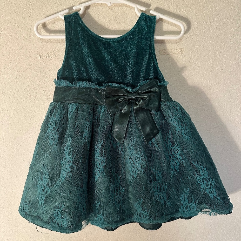 Goodlad toddler velvet and lace dress